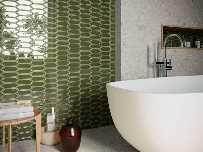 Wandtegels Groen 5 X 15 X 0.8 | 753-443 | Jan Groen Tegels