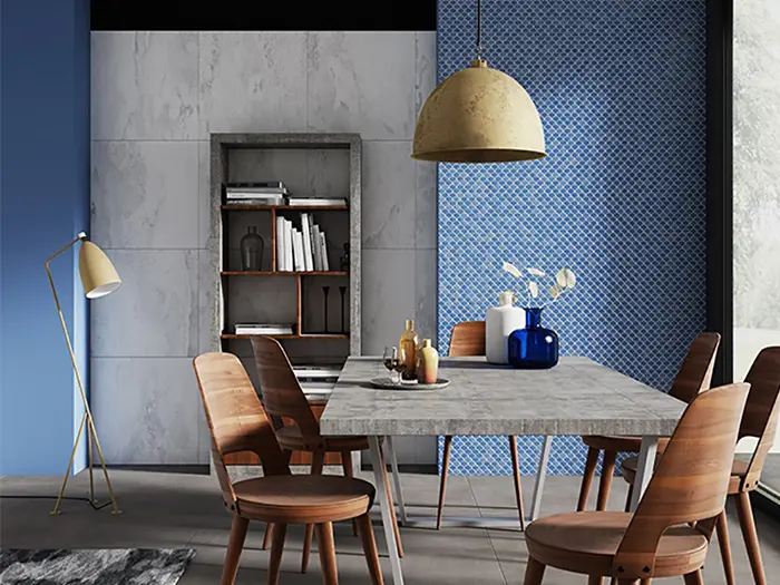 Mozaiek Blauw 32.4 x 31.7 | 842-034 | Jan Groen Tegels  | Dit product is niet meer verkrijgbaar