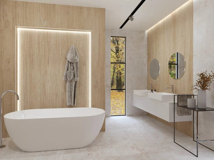 Badkamer Landelijk Houtlook