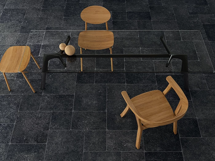 Vloertegel Ermes Pierre Bleue Noir 50x50x0,9 | 524-952 | Jan Groen Tegels