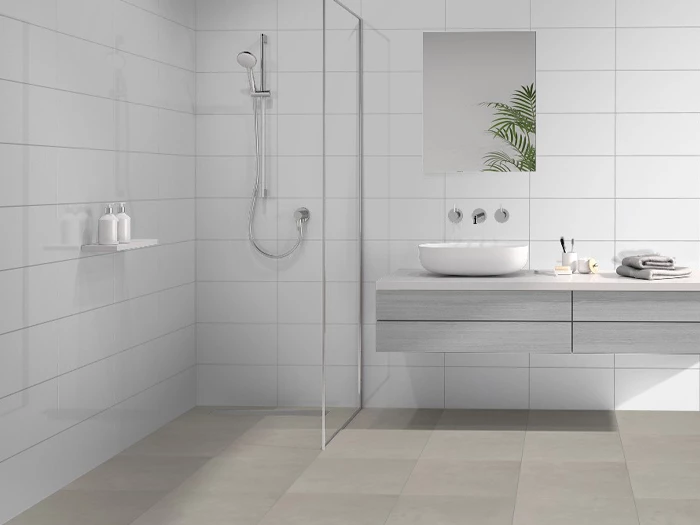 Vloertegel Motto by Mosa T1B01A Form Light Grey 44,7x44,7x1 | 540-135 | Jan Groen Tegels