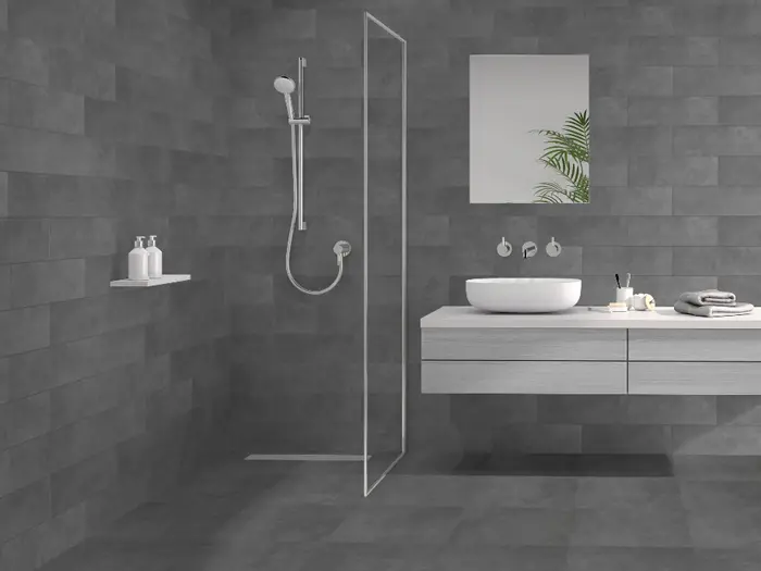 Vloertegel Motto By Mosa T1B05A Form Dark Grey 14,7x44,7 | 739-513 | Jan Groen Tegels