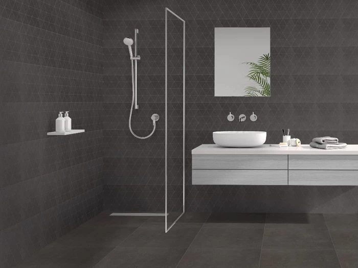 Vloertegel Motto By Mosa T1D04A Grain Dark Grey 59,7x59,7x1 | 674-272 | Jan Groen Tegels