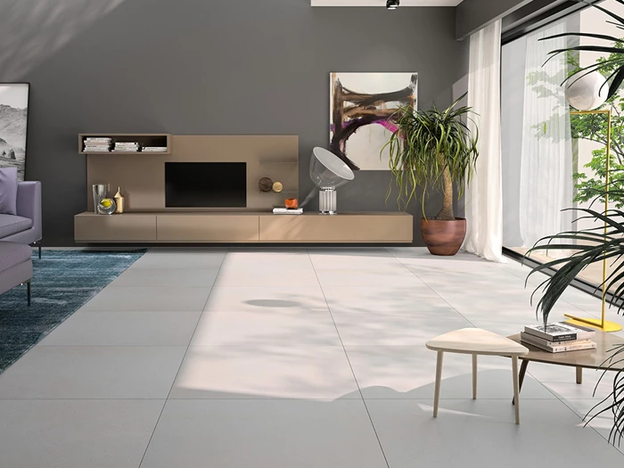 Vloertegel Motto By Mosa T1D01A Grain Light Grey 79,7x79,7x1 | 637-821 | Jan Groen Tegels