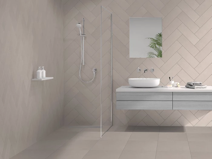 Vloertegel Motto By Mosa T1D02A Grain Beige 14,7x44,7x1 | 607-283 | Jan Groen Tegels