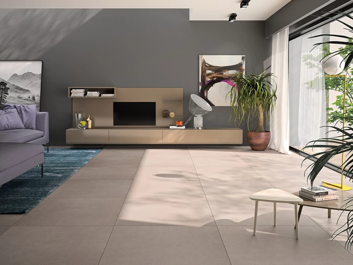 Vloertegel Motto By Mosa T1D03A Grain Brown Grey 79,7x79,7x1 | 444-362 | Jan Groen Tegels