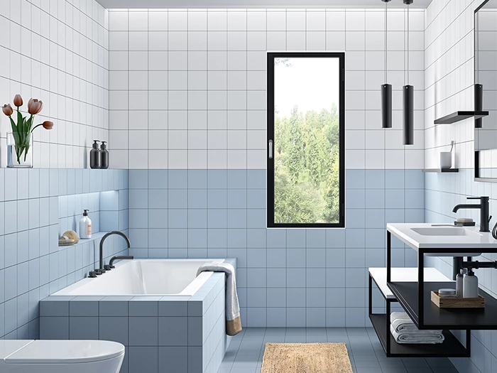 Wandtegel Motto By Mosa T2A53 Lake Blue Mat 14,7x14,7x0,56 | 920-447 | Jan Groen Tegels