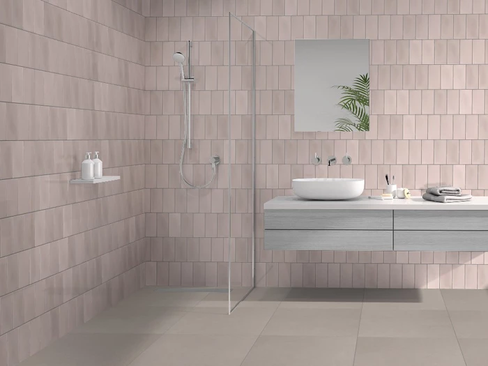 Wandtegel Motto By Mosa T2A04C Tide Pink Glans 9,7x19,7x0,63 | 596-955 | Jan Groen Tegels