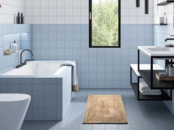 Vloertegel Motto By Mosa T0A03V / 75150V Clay Grey Blue 14,6x14,6x0,7 | 820-932 | Jan Groen Tegels