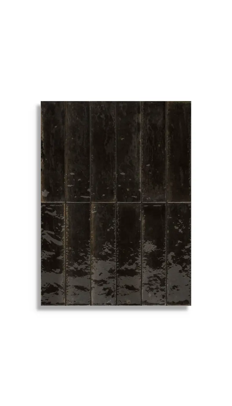 Vloertegel Piet Boon Glaze Tile Black 6 x 24 | 622-890 | Jan Groen Tegels