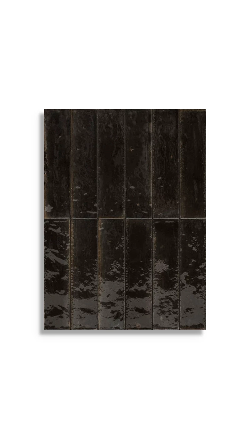 Vloertegel Piet Boon Glaze Tile Black 6x24 | 622-890 | Jan Groen Tegels
