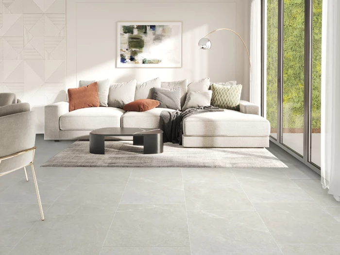 Vloertegel Motto by Mosa Vein Light Grey 59,7x59,7x1 | 227-837 | Jan Groen Tegels