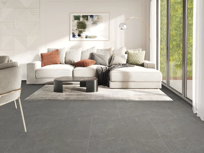 Vloertegel Motto by Mosa Vein Dark Grey 89,7x89,7x1 | 878-047 | Jan Groen Tegels