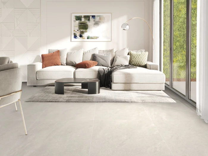 Vloertegel Motto by Mosa Shore Light Warm Grey 89,7x89,7x1 | 563-866 | Jan Groen Tegels