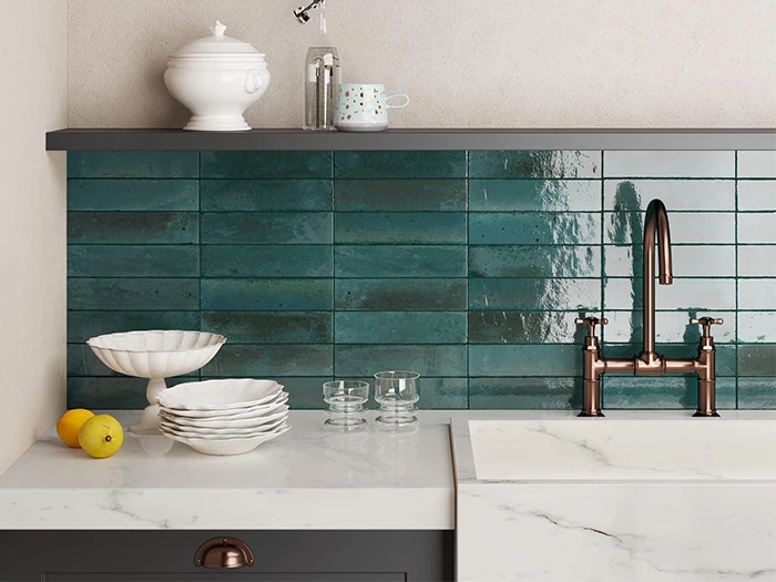 Wandtegel Blauw  6x24x1 | 449-217 | Jan Groen Tegels