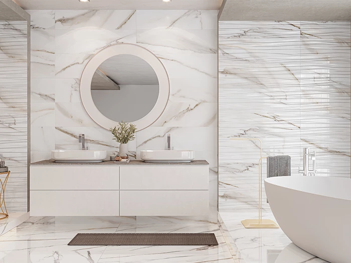 Wandtegel Rocersa Calacatta Gold 33x100x1 | 255-271 | Jan Groen Tegels  | Dit product is niet meer verkrijgbaar