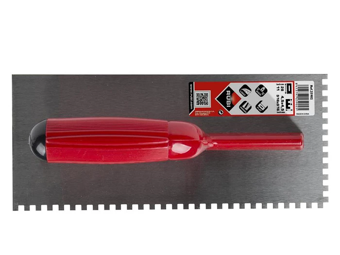 Tegelgereedschap Rubi Lijmspaan Roestvrij 28Cm 4,5x4,5Mm | 513-172 | Jan Groen Tegels