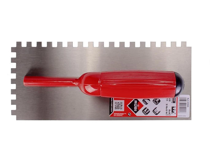 Tegelgereedschap Rubi Lijmspaan 28Cm 8x8 Mra 45º Staal | 907-366 | Jan Groen Tegels