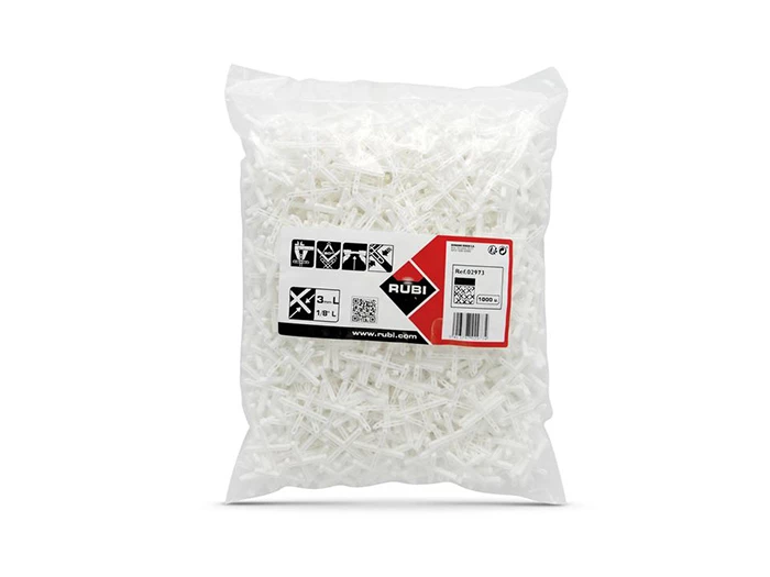 Tegelgereedschap Rubi Tegelvoegkruisjes 3Mm-L 1000St | 511-810 | Jan Groen Tegels