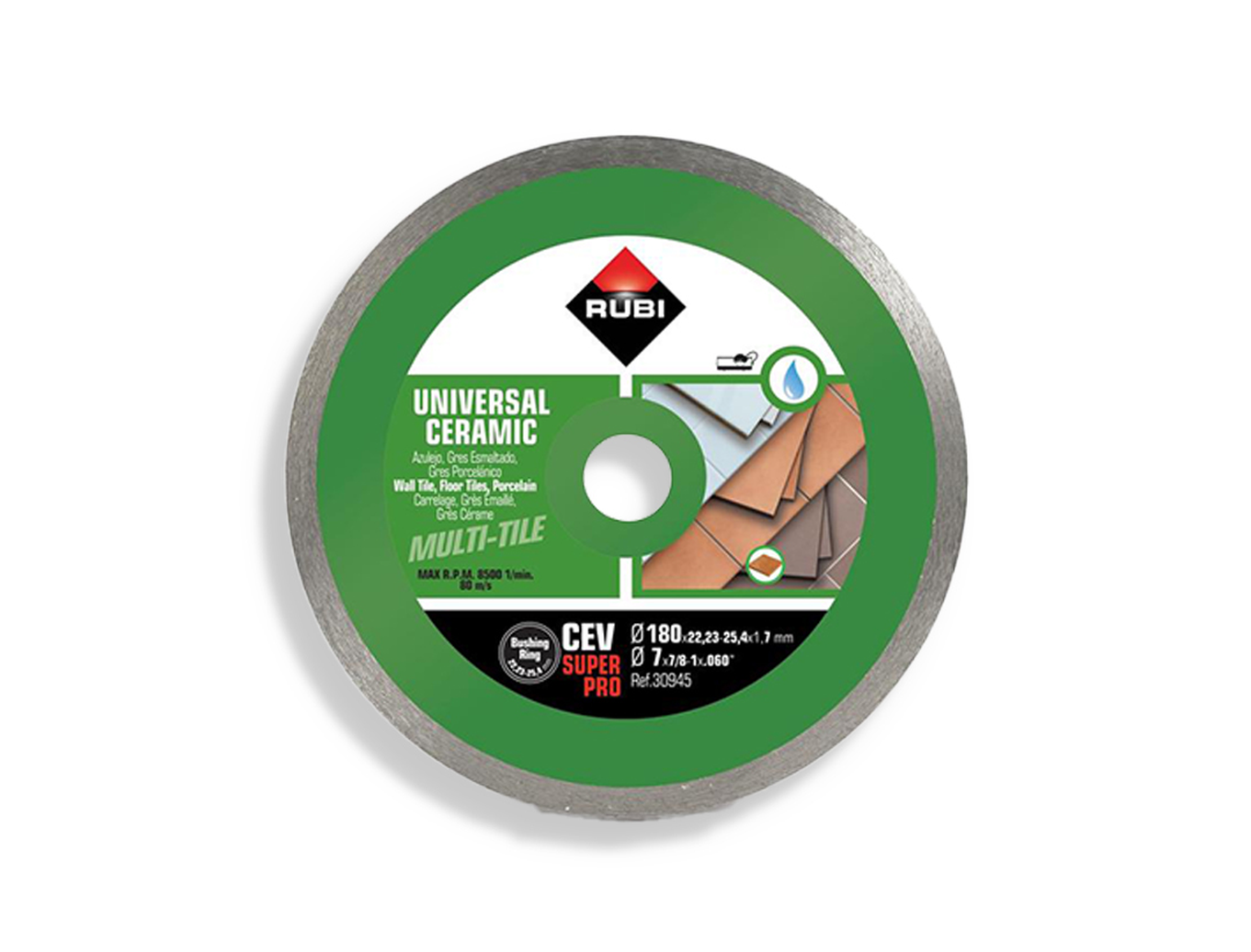 Tegelgereedschap Rubi Cev 180 Superpro Zaagblad