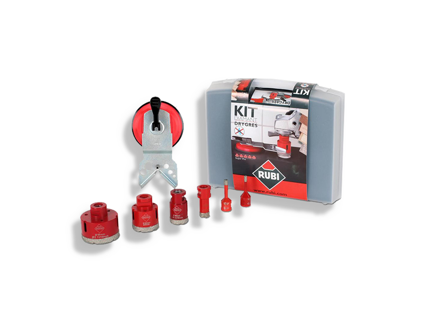 Tegelgereedschap Rubi Kit 6 Bits Dry Gres