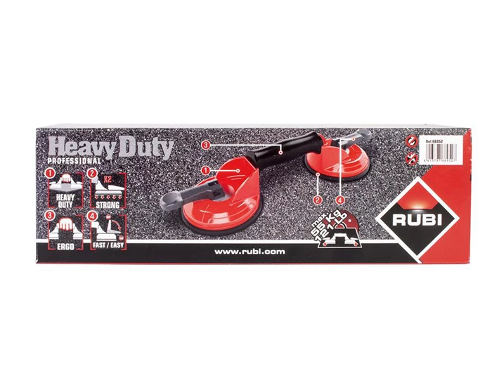 Tegelgereedschap Rubi Tegeldrager Vacuum 2 Nop Ruwe Opp | 324-681 | Jan Groen Tegels