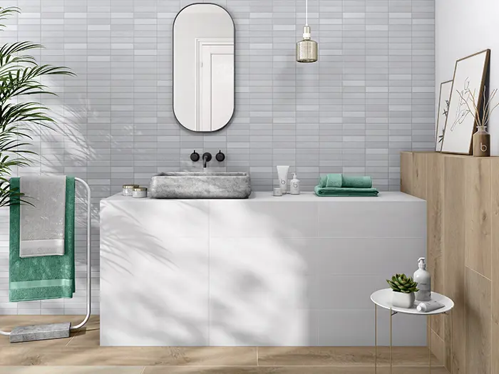 Wandtegel Pamesa Brienz Blanco 20x60x0,95 | 993-806 | Jan Groen Tegels  | Dit product is niet meer verkrijgbaar