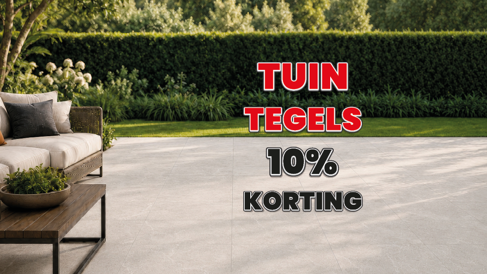 Oktober Vloerenmaand: Tuintegels 10% korting bij Jan Groen Tegels