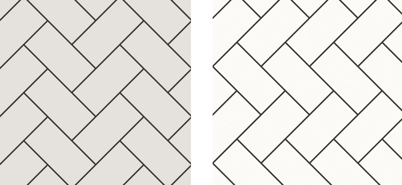 Advies ontwerp keramische tegels | Legpatroon | Jan Groen Tegels | Visgraatverband
